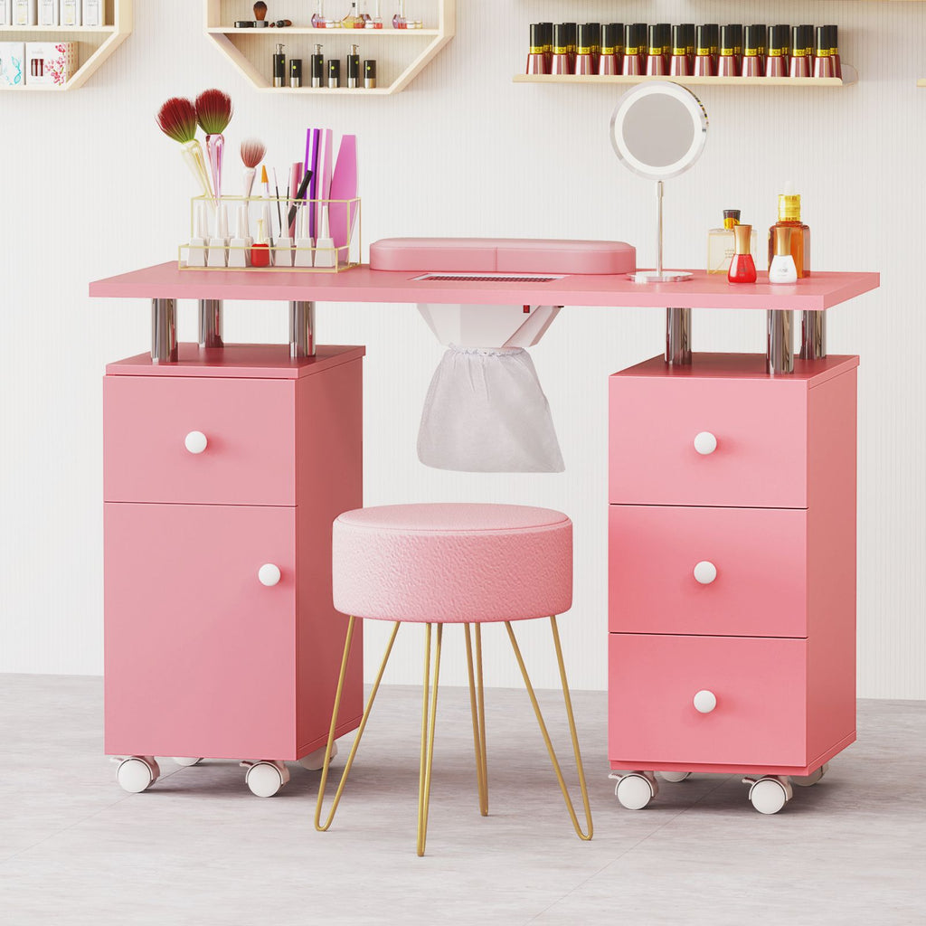 Manicure Table Nail Desk with Electric Dust Collector