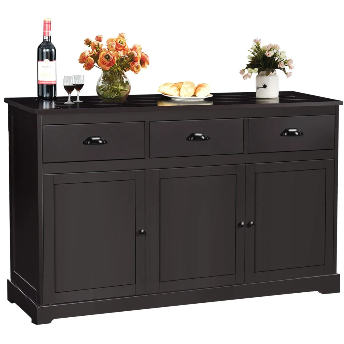 Buffet Sideboard with Cabinets Drawers and Adjustable Shelf