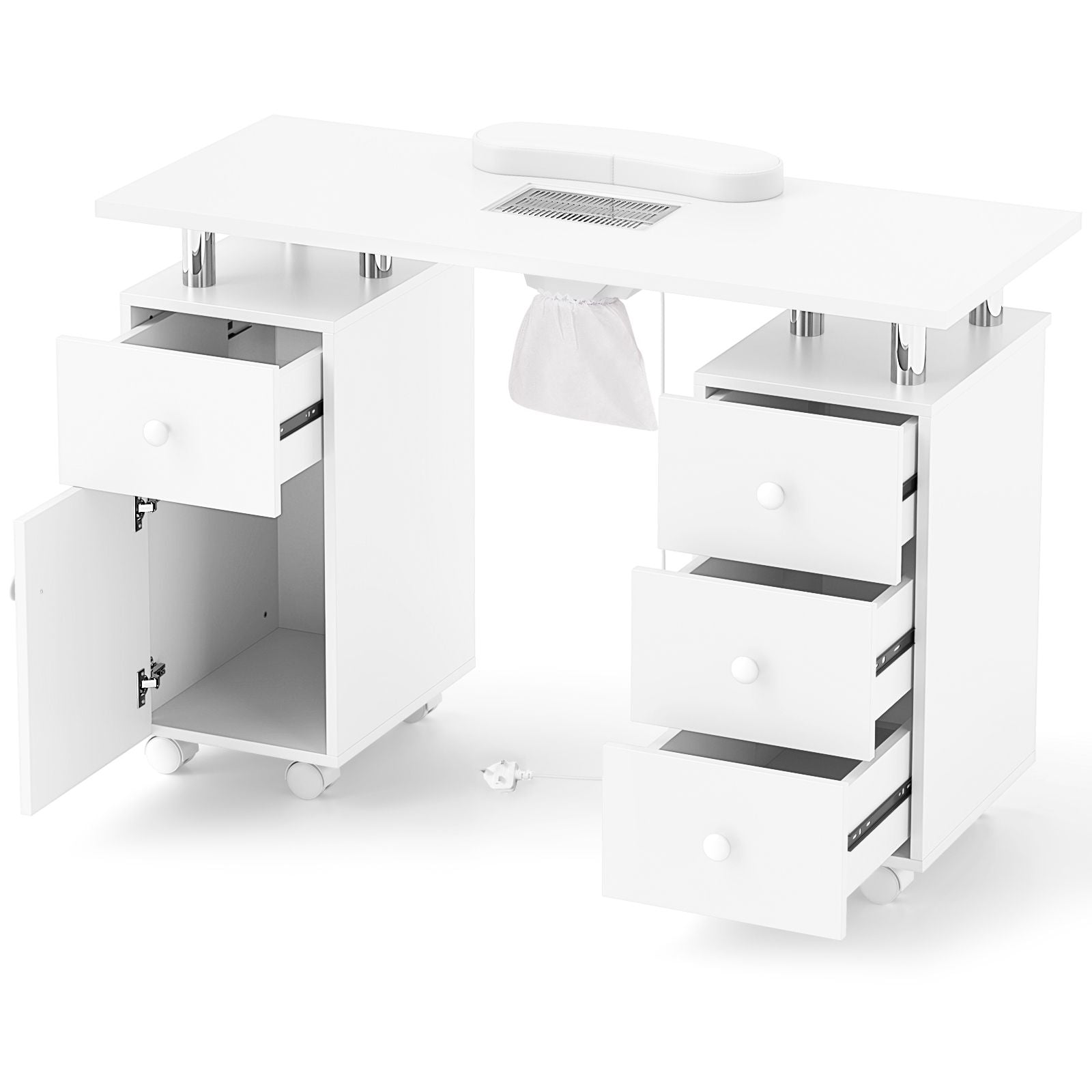 Manicure Table Nail Desk with Electric Dust Collector
