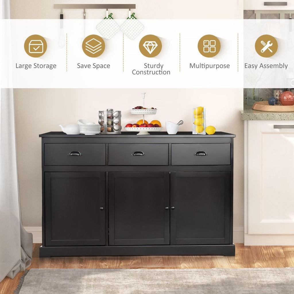 Buffet Sideboard with Cabinets Drawers and Adjustable Shelf
