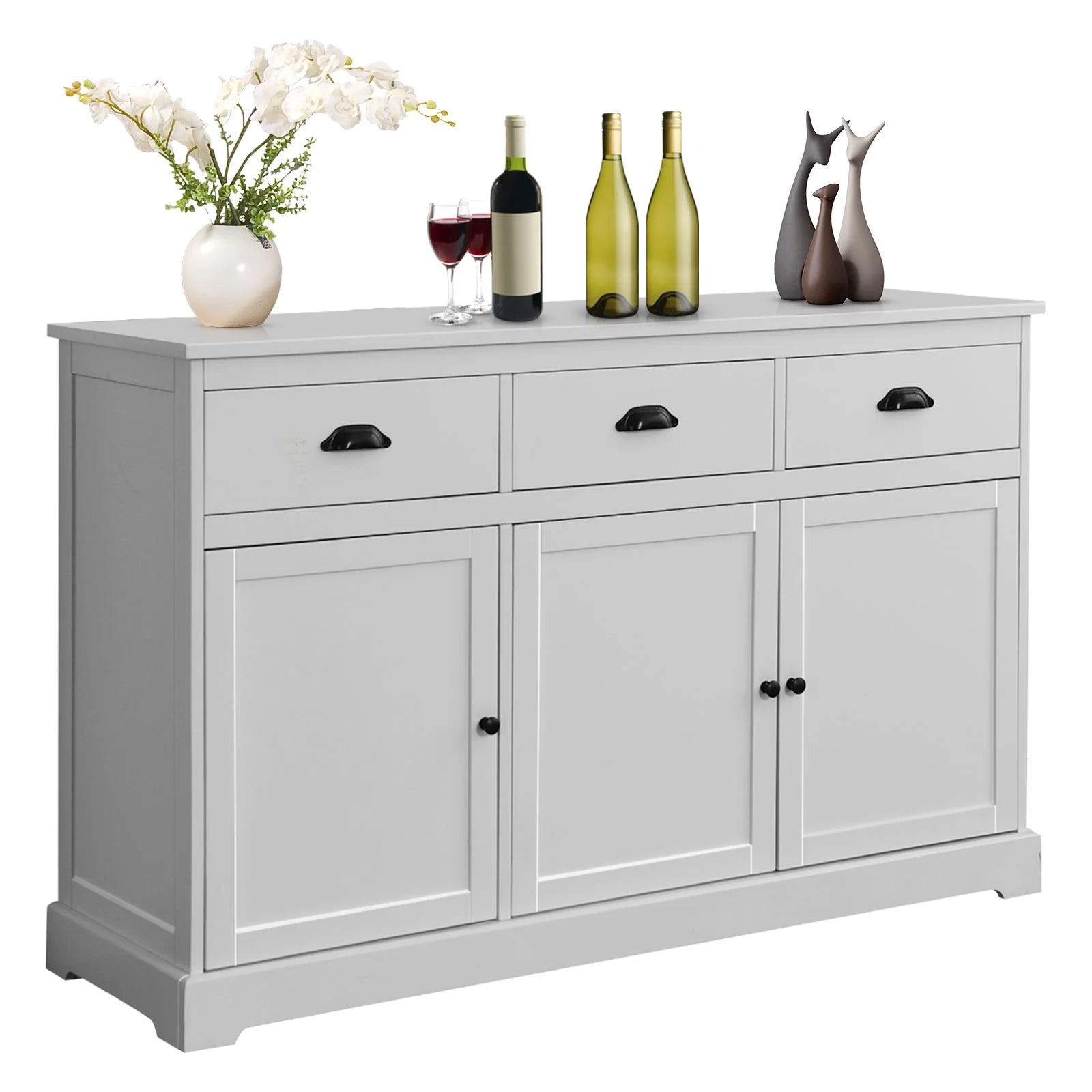 Buffet Sideboard with Cabinets Drawers and Adjustable Shelf