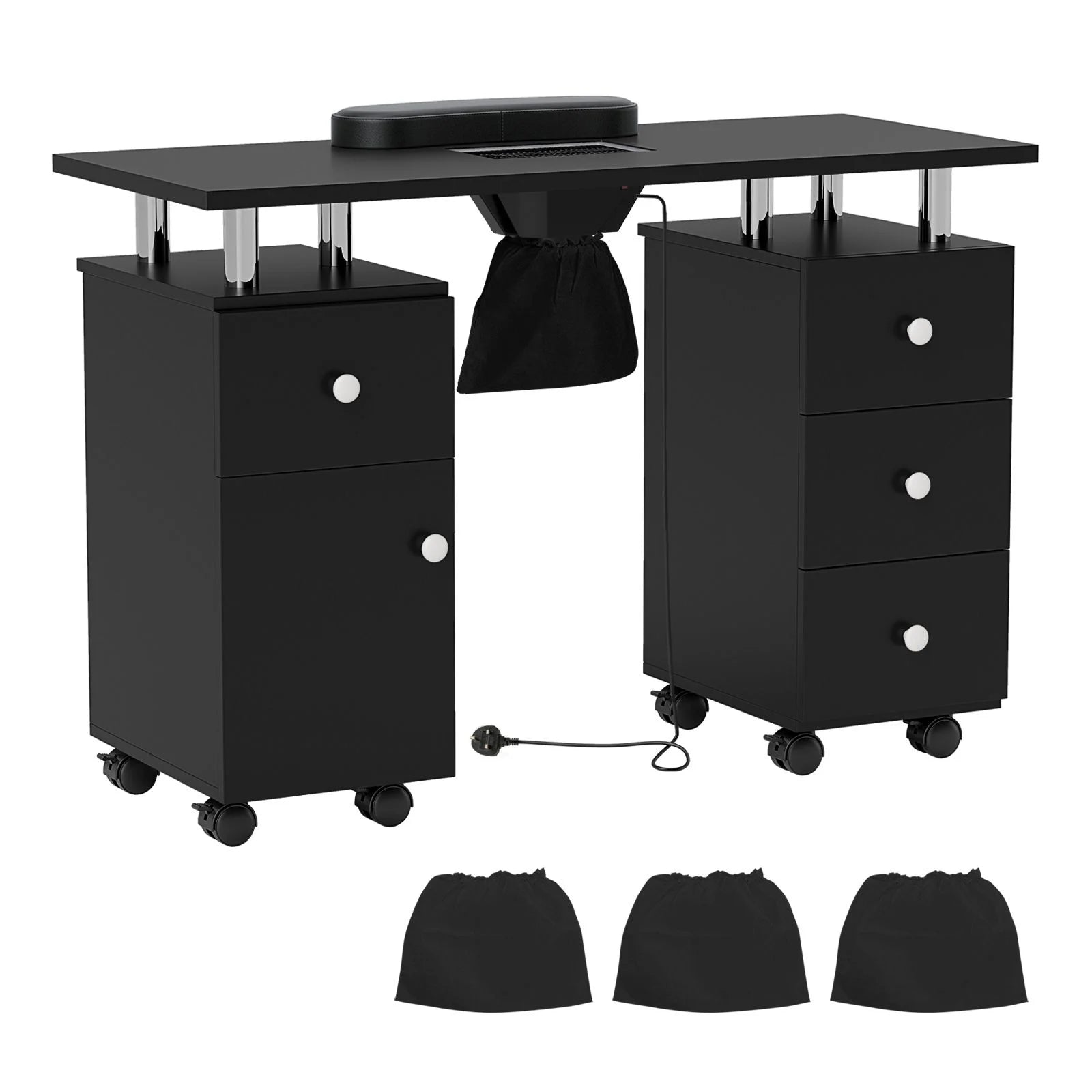 Manicure Table Nail Desk with Electric Dust Collector