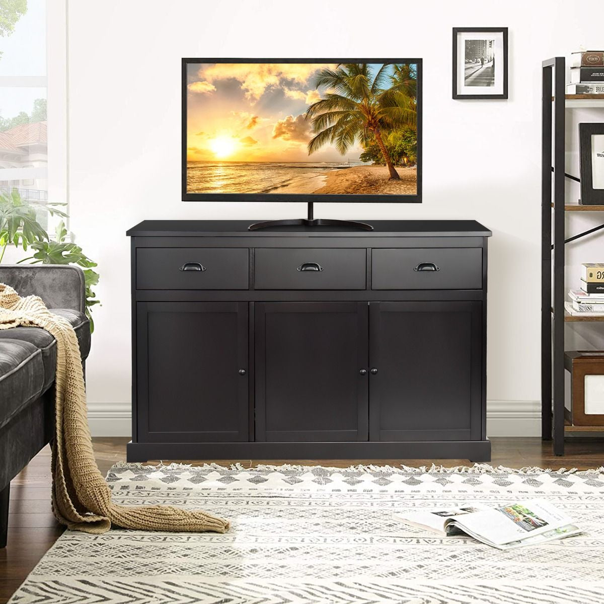 Buffet Sideboard with Cabinets Drawers and Adjustable Shelf