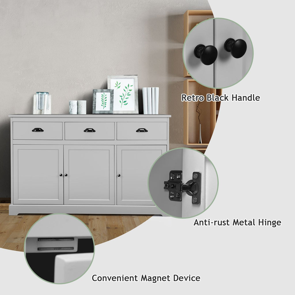Buffet Sideboard with Cabinets Drawers and Adjustable Shelf