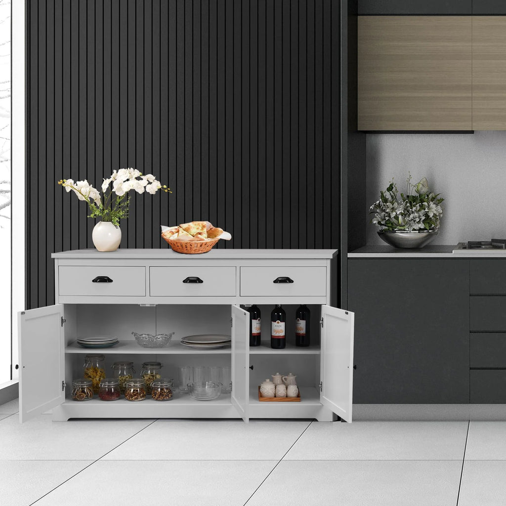 Buffet Sideboard with Cabinets Drawers and Adjustable Shelf