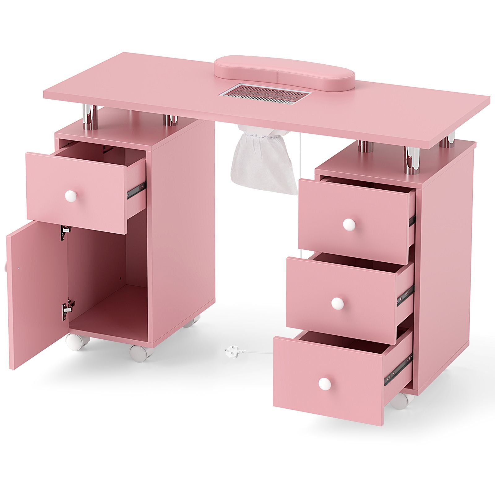 Manicure Table Nail Desk with Electric Dust Collector